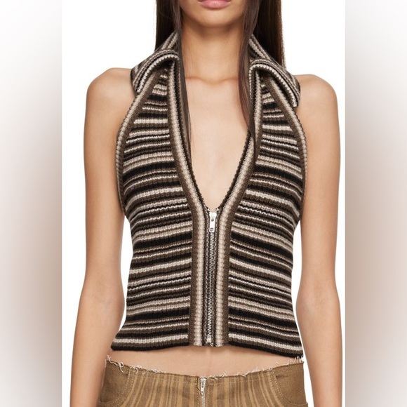 Jacquemus Tops - Anne Isabella wool and cashmere blend knit halter top